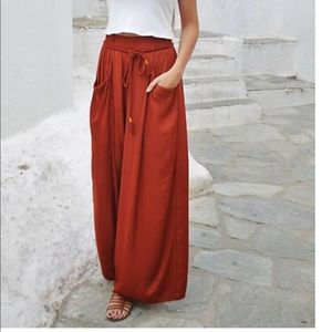 Burnt orange Zara Palazzo pants